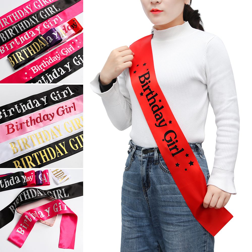 Birthday Sash Glitter - Doğum günü Kız Glitter Saten Kanat