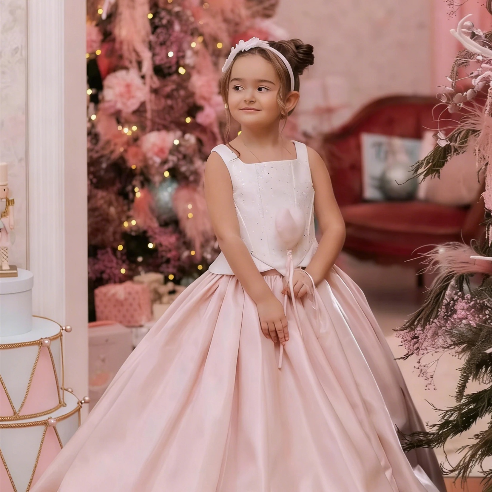 Özelleştirilmiş Çiçek Kız Elbi - Birthday Sash Glitter incelemesi ve fiyatı